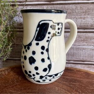 Dalmatian coffee mug tea handmade pottery ceramic artisan art dog lover gift